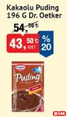 DR. OETKER KAKAOLU PUDİNG 196 G fiyat ve kampanya bilgisi